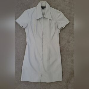 Banana Republic Short Sleeve Zipper Tan, Neautral Blazer Dress